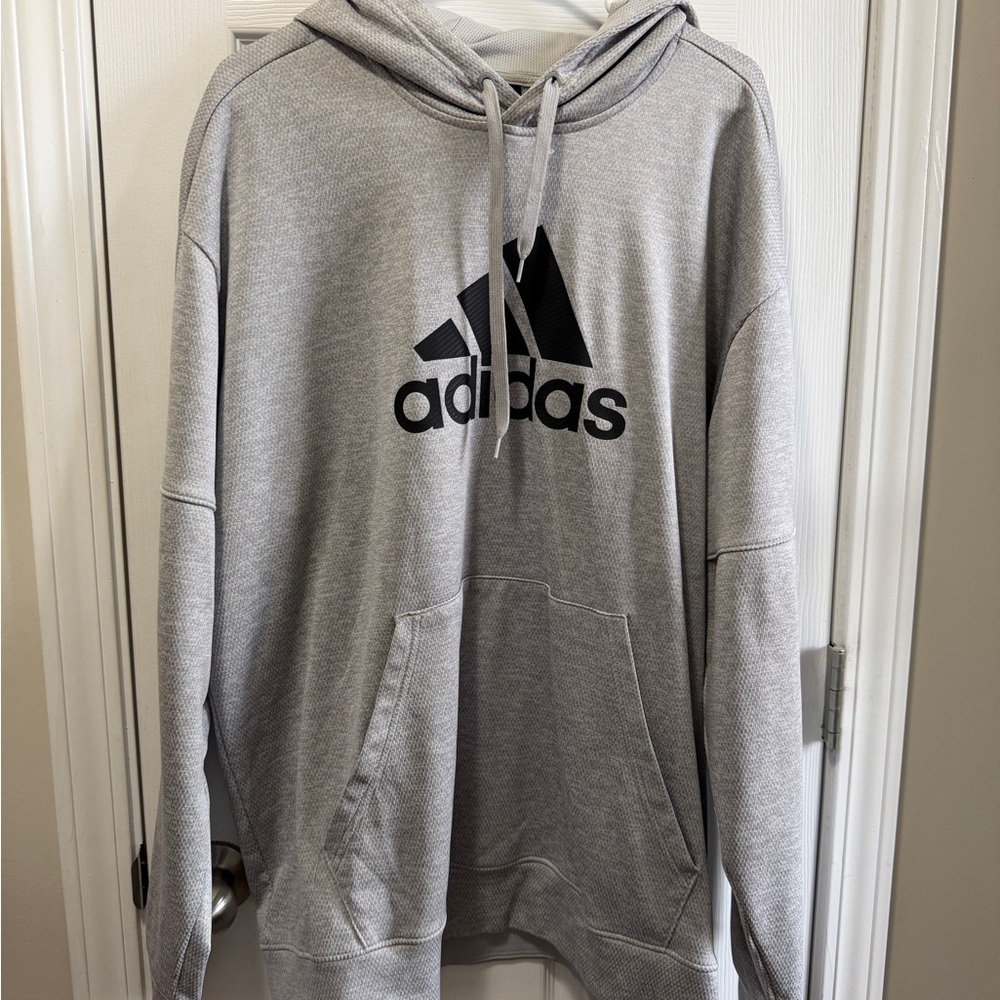 Adidas Men's Light Gray Hoodie